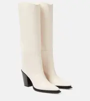 [Jimmy Choo] Jimmy Choo Cece 80 leather knee-high boots AU 10 beige