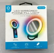 Ring Light For Phone LED Fill Mirrored Vivid RGB Rechargeable Portable Techiva