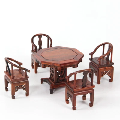 Ming Qing Miniature Furniture Model Eight Immortals Table Mini Decor