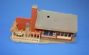 HO Scale Model Railroad Slot Car Train Scenery Neighborhood Suburban House