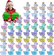 Small Glow in The Dark Ducks,Glow in The Dark Ducks | 48X Luminous Resin Small Ducks,Multicolor Small Animal Figures,Landscape Decoration Accessories Pair