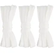3pair Double Layers Flat Shoelaces White for Sneakers Boots 24 36 45 60 63 Inch