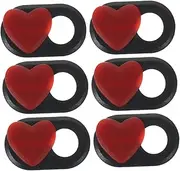 KOCKSHION 6pcs Heart Privacy Cover Slide for Phone Camera Laptop Webcam Tablet Camera Privacy Protector Slide Cover for Notebook Laptop Camera Privacy Protect