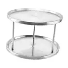360 Degree Rotating Spice Rack 2 Tier Turntable Organizer for Dresser Pantry