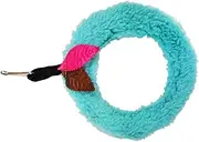 ORFOFE Small Pet Plush Circular Swing Parrot Hanging Cage Decor with Bright Color Design Durable Material for Climbing and Biting Fun for Parakeets and Other Small Pets