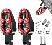 Motorcycle Foot Pegs Motorcycle Rear Footpegs | Motorcycle Highway Footrests | Non-Slip Rear Pedal, Motorsport Parts Aluminum Alloy Pedal Mount Pad for Long Motorcycle Riding