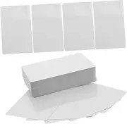 Operitacx Aluminum Business Card Blanks Sublimation Prints 100pcs 0.21mm Thick Metal Cards for Custom Design