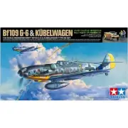 Tamiya 1/48 German Bf109 G-6 Fighter & Kubelwagen WWII Model Kit Set
