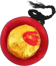 [SHERCHPRY] Traditional Chinese Black Gauze Hat Qing Headgear Cosplay Accessory Party Hat Prop