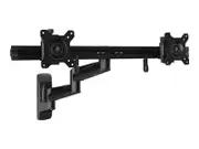 "Wall Mount Dual Monitor Arm, Articulating Ergonomic VESA Wall Mount for 2x 24"" Displays - Multi Monitor Wall Mount (ARMDUALWALL)"