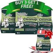 Sprinkle & Sweep Pet Accident Cleanup for All Hard Surface - Non Toxic Quick Pet Mess Cleaner & Odor Remover for Urine, Poop, Vomit, Diarrhea & Potty Training 4 Pack (15oz Each)