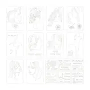 Beautiful Women Painting Template 16pcs/set Plastic Stencils Letters Kids Gift