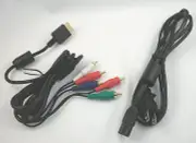 SLIM PS2 SCPH-90001 Hookup Connection Kit Power Cord HD Component AV Cable