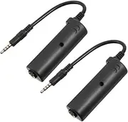 COMNESTBI 2pcs Guitar Effector Guitar Adapter Audio Interface Device Guitar Cable Guitar Converter Guitar Effects Interface Guitar Accessories Professional Effector Line Black Copper Wire