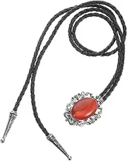 [Holibanna] Versatile Western Inspired Bolo Tie Necklace Agate Stone for Wedding Parties