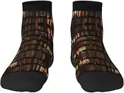 [JBYJBX] Book Room Library Print Adult Socks Womens Mens Workout Thermal Cozy All-Season Gift Holiday Articles Use