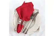 RANS Napkin Elegant Hemstitch 45x45cm Red, Table Linen