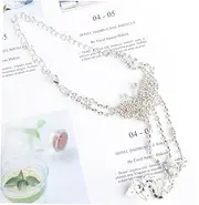 Foot Hanging Accessories Of The Lid Locket Anklets Dainty Bracelets Women Bride Necklaces Beach Skirt Femme Boho Fashion Anklet Ankle Chain Foot Pendant Chain Ankle Jewelry Silver WOFASHPURET
