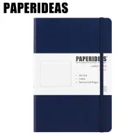 在飛比找博客來優惠-PAPERIDEAS A5子彈筆記本 頁碼硬面綁帶筆記本 與