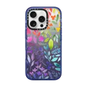 iPhone 16 Pro Impact Case MagSafe Compatible Floral Rainbow