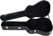 Dreadnought Acoustic Guitar Hardshell Case with Accessory Compartment - Black