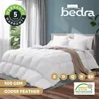 Bedra 500GSM Goose Down Feather Quilt Duvet Doona Blanket All Size
