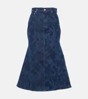 [Erdem] Erdem Denim midi skirt AU 12 blue