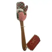 CWC Seasons Greetings 3 Piece Mitten Spatula Set Cook with Color Wooden Handles