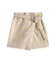 [Brunello Cucinelli Kids] Brunello Cucinelli Kids Wool-blend flannel skort Y 6 multicoloured