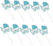 HAWILLOSCH 10pcs Carriage Cupcake Toppers for Showers Birthday Parties Theme Celebrations Creative Cake Decorations Vivid Colors for Enhanced Party Atmosphere