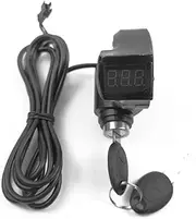 Power-Off Switch Assembly Key Starter Switch Ignition Switch with 2 Keys Display for Electric Electric ycle Black One Size