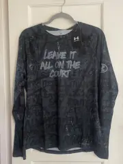 NWT Under Armour Knit Top Long Sl Performance Shirt Compression XL Grey Court