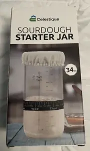 Celestique SourDough Starter Jar Kit 34 Ounce New In Box