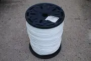 3/8" x 1000' DOUBLE BRAIDED NYLON ROPE WHITE FIBROUS DOCK LINE ANCHOR LINE NEW