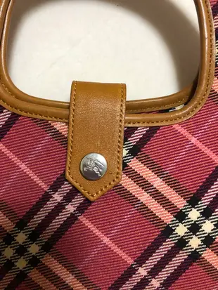 Burberry blue label 藍標 經典格紋手提包