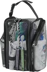 Cosmos Mesh Shower Caddy Toiletry Organizer Hanging Shower Tote Bag, Quick Dry Shower Organizer Portable Bath Bag with Durable Zippers & Side Pockets for Travel, Gym, Swimming, Beach and Camp