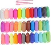 VANZACK 36Packs Colorful Polymer Clay DIY Kit for Modeling Clay for Creative Craft Projects for Animal Statues Keychain Charms More