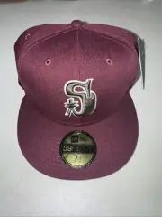 Stussy New Era 7 1/2 Rare Vtg Box Logo Japan Undftd Aime Hat Club Cap
