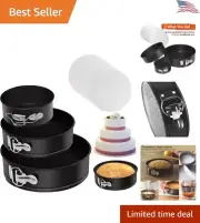 Premium High-Quality Versatile Springform Cake Pan Set - 4" 7" 9 inch