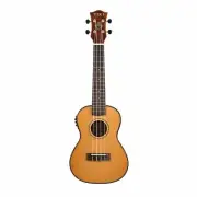 Tiki '22 Series' Spruce Solid Top Electric Concert Ukulele with Hard Case (Natur