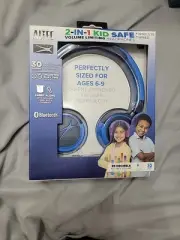 Altec Lansing Kid Safe 2-in-1 Bluetooth Headphones Hero Blue. NEW!