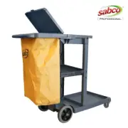 Sabco Professional Janitor Trolley with Lid Cleaning Cart #SABC-2017L