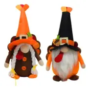 Thanksgiving Turkey Plush Standing Faceless Statue for Window Display