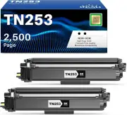 TN-253BK TN253BK Black Toner Cartridges 2 Pack Compatible for Brother TN-253 Use