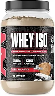 All Black Everything 25g Whey Protein Powder | Airplane Cookie | 27 Servings | Whey Protein Isolate | Low Carbs & Low Sugar | MCTs