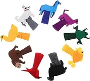 9pcs Cartoon Animal Puppet Finger Puppets Animal Soft Felt Felt