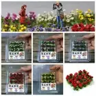 Scene Model Miniature Flower Cluster Static Grass Tufts Sand Table Layout