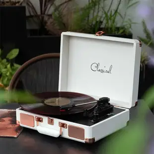 iw黑膠唱片機 藍牙留聲機 禮物復古歐式電唱機 音響新婚生日禮物