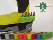 MAGNETIC Bit Holder - Ryobi ONE+ 18V Drill or Driver - 5 Slot Hex Bit Organizer