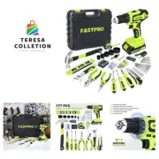 177-Piece 20V Cordless Lithium-ion Drill Driver and Home Tool Set, Household ...